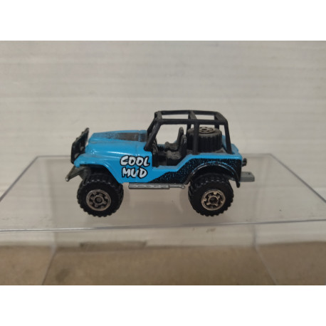 JEEP 4X4 BLUE COOL MUD MB37 1:58/apx 1:64 MATCHBOX NO BOX