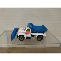 HIGHWAY MAINTENANCE TRUCK WITH PLOW WHITE MB45/69 1:83/apx 1:64 MATCHBOX NO BOX