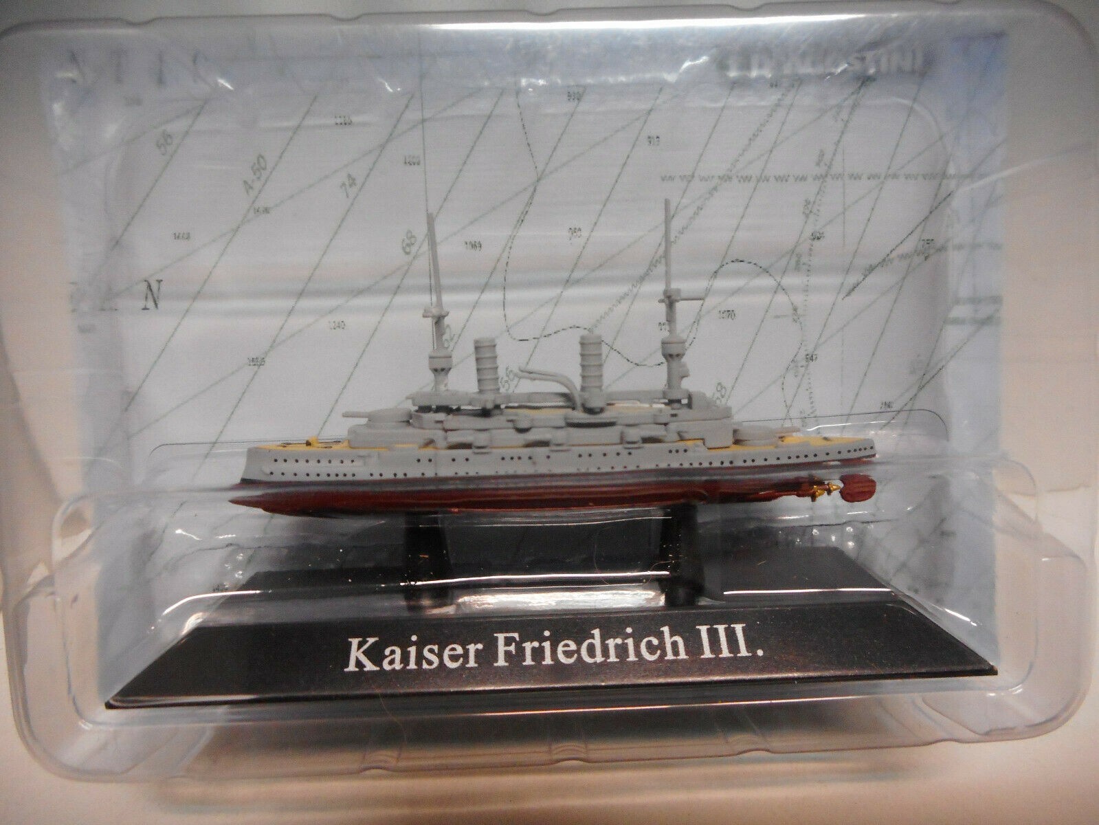 Battleship warship sms kaiser Friedrich III 1898-920 1:1250 Atlas De Agostini n60 
