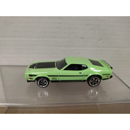 FORD MUSTANG MACH 1971 GREEN 1:64 HOT WHEELS NO BOX