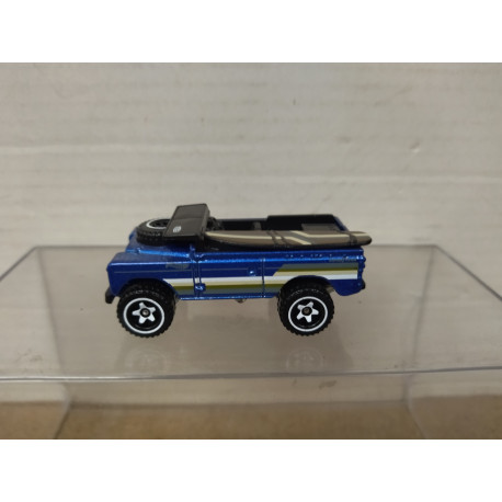 LAND ROVER SERIES II OPEN BLUE 1:64 HOT WHEELS NO BOX