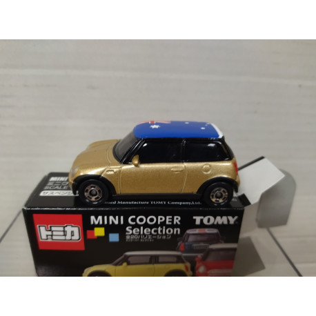 MINI COOPER SELECTION GOLD/BLUE FLAG AUSTRALIA 1:57/apx 1:64 TOMICA