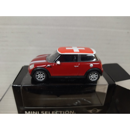 MINI COOPER ONE 2006 RED SWITZERLAND MINI SELECTION apx 1:64 NOREV 3 INCHES (7,5cm)