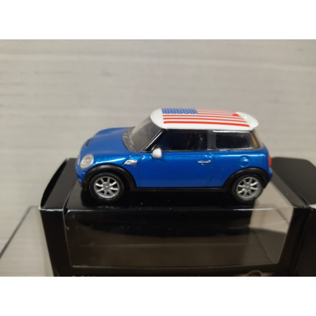 MINI COOPER ONE 2006 LIGHT BLUE USA apx 1:64 NOREV 3 INCHES (7,5cm)