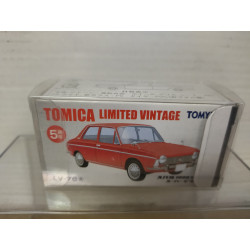 SUBARU 1000 2-DOOR SEDAN RED 1:64 TOMICA LIMITED VINTAGE LV-76a