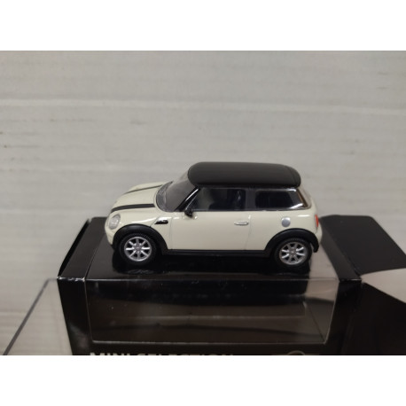 MINI COOPER ONE 2006 WHITE/BEIGE/BLACK (2) apx 1:64 NOREV 3 INCHES (7,5cm)