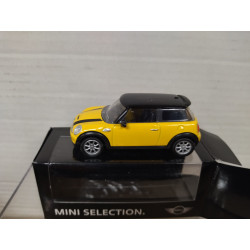 MINI COOPER ONE 2006 YELLOW/BLACK apx 1:64 NOREV 3 INCHES (7,5cm)