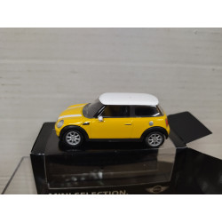 MINI COOPER ONE 2006 YELLOW/WHITE apx 1:64 NOREV 3 INCHES (7,5cm)