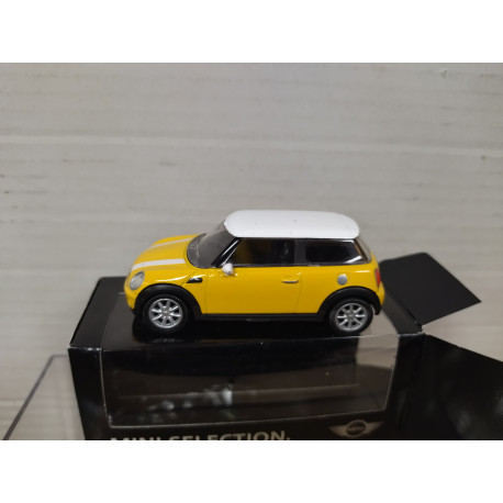MINI COOPER ONE 2006 YELLOW/WHITE apx 1:64 NOREV 3 INCHES (7,5cm)