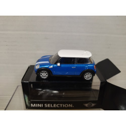 MINI COOPER ONE 2006 LIGHT BLUE/WHITE apx 1:64 NOREV 3 INCHES (7,5cm)
