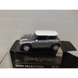 MINI COOPER ONE 2006 SILVER/WHITE apx 1:64 NOREV 3 INCHES (7,5cm)