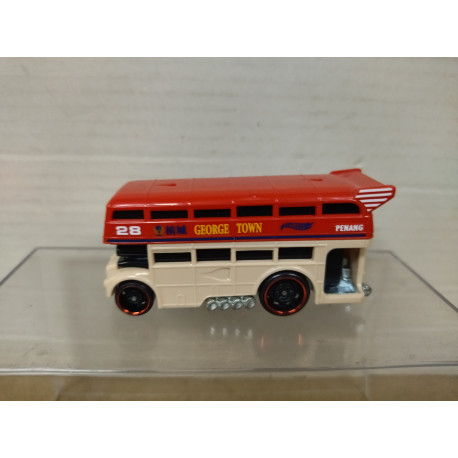 AUTOBUS TROUBLE DECKER RED 1:64 HOT WHEELS NO BOX