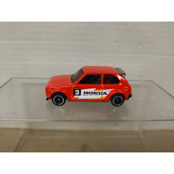 HONDA CIVIC 1973 CUSTOM RED 1:64 HOT WHEELS NO BOX