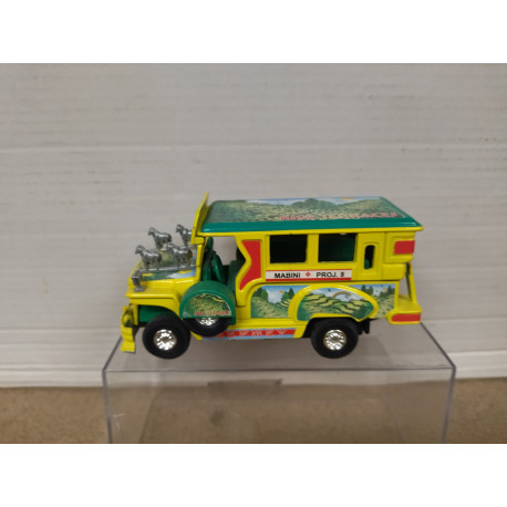 JEEP JEEPNEY PHILIPPINE MANILA AUTOBUS TURISTICO 13 cm Long PULLBACK NO BOX