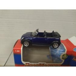 MINI ONE CABRIO BLUE 1:60/apx 1:64 WELLY ROAD MASTERS