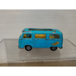 VOLKSWAGEN T2 CAMPER DORMOBILE BLUE SUPERFAST 23 1:63/apx 1:64 MATCHBOX NO BOX