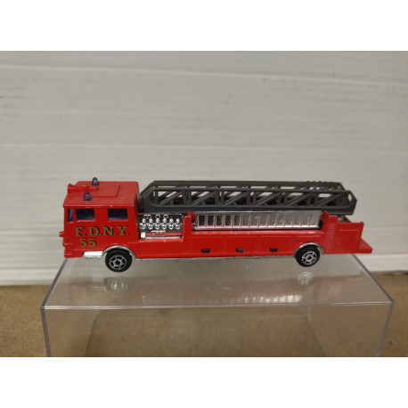 CAMION BOMBEROS GRAN ESCALERA FD NEW YORK 1:86/apx 1:64 MAJORETTE 319 NO BOX