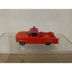 DODGE PICKUP TRUCK RED/FIRE 1:80/apx 1:64 MAJORETTE 212 NO BOX