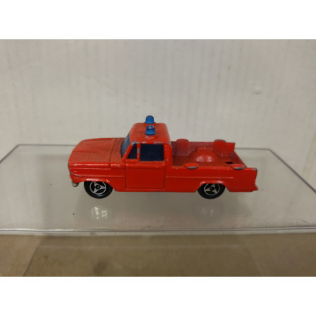 DODGE PICKUP TRUCK RED/FIRE 1:80/apx 1:64 MAJORETTE 212 NO BOX