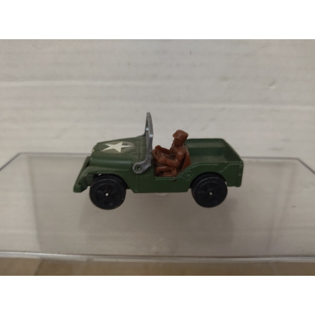 WILLYS JEEP GREEN USA apx 1:64 CORGI WHIZZWHEELS NO BOX