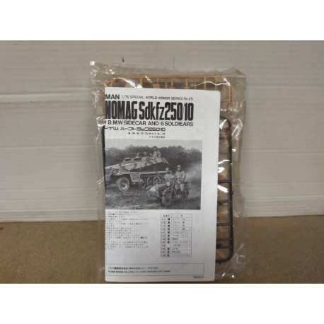 Sd.Kfz.250/10 + BMW SIDECAR +6 SOLDIERS WW 2 MODEL KIT 1:76 FUJIMI NO BOX