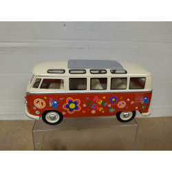 VOLKSWAGEN T1 VAN SAMBA PEACE & LOVE 1:24 KINSMART NO BOX