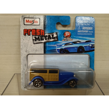 FORD WOODY WAGON 1932 BLUE apx 1:64 MAISTO FRESH