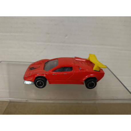 LAMBORGHINI COUNTACH RED 1:56/apx 1:64 MAJORETTE 237 NO BOX