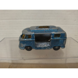 VOLKSWAGEN T1 CAMPER BLUE DESGUACE LESNEY 34 1:66/apx 1:64 MATCHBOX NO BOX