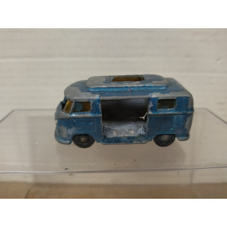 VOLKSWAGEN T1 CAMPER BLUE DESGUACE LESNEY 34 1:66/apx 1:64 MATCHBOX NO BOX