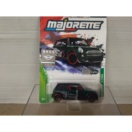 MINI COOPER S GREEN MINI ICONS apx 1:64 MAJORETTE