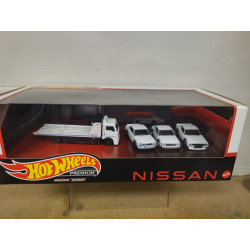 DIORAMA SET X 4 NISSAN SKYLINE 2000 GT-R/GT-X/C210 + FLEET 1:64 HOT WHEELS PREMIUM