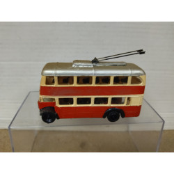 ROUTEMASTER TROLEBUS RED REPINTADO TRANSKIT 1:87 H0 EKO NO BOX/SUCIO