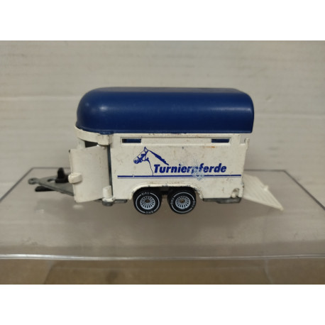 REMOLQUE/TRAILER HIPICA/HORSE (2) + CABALLO 1:55/apx 1:64 SIKU 1917 NO BOX