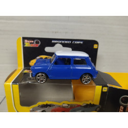 MORRIS MINI 1961 BLUE/WHITE 1:64 MOTOR MAX/SPEED TRACK