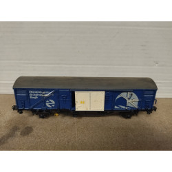 VAGON AZUL/BLANCO INFRAESTRUCTURAS RENFE BLANCO 1:87 H0 DESGUACE/NO BOX/SUCIO
