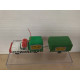 DODGE PICKUP TRUCK SAFARI + TRAILER 1:80/apx 1:64 MAJORETTE 212 NO BOX