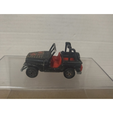 JEEP CJ-7 BLACK 1:54/apx 1:64 MAJORETTE 268 NO BOX