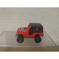 JEEP CJ-7 4X4 RENEGADE RED 1:54/apx 1:64 MAJORETTE 290 NO BOX
