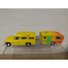 LAND ROVER 109 AMARILLO + CARAVANA apx 1:64 MIRA 165 VINTAGE NO BOX