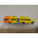 LAND ROVER 109 AMARILLO + CARAVANA apx 1:64 MIRA 165 VINTAGE NO BOX