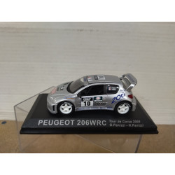 PEUGEOT 206 WRC 2000 RALLY TOUR CORSE PANIZZI 1:43 ALTAYA IXO BOX