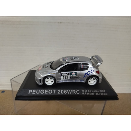 PEUGEOT 206 WRC 2000 RALLY TOUR CORSE PANIZZI 1:43 ALTAYA IXO BOX