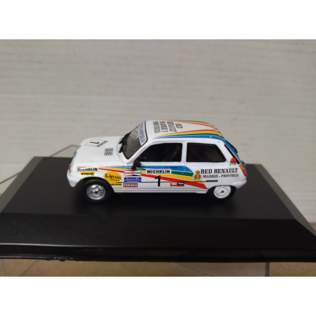 RENAULT 5 TS 1982 CIRCUITO ESTORIL CARLOS SAINZ 1:43 ALTAYA IXO BOX NO ORIGINAL