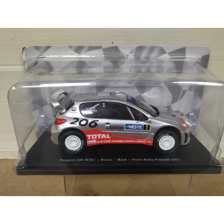 PEUGEOT 206 WRC 2002 RALLY FINLAND BURNS 1:24 SALVAT IXO