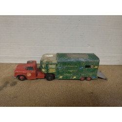 DODGE + TRAILER CABALLOS 1:63/apx 1:64 MATCHBOX KING SIZE K-18 DESGUACE