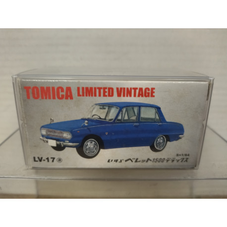 ISUZU BELLETT 1500 DX BLUE 1:64 TOMICA LIMITED VINTAGE LV-17a