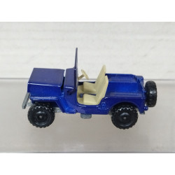 MITSUBISHI JEEP J3R BLUE 1:56/apx 1:64 TOMICA 25 NO BOX