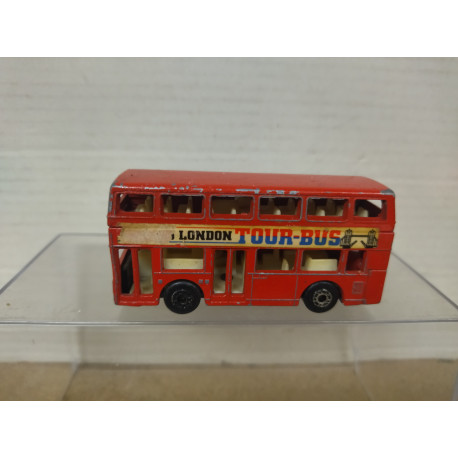 LEYLAND TITAN DOUBLE DECK AUTOBUS TOUR MB17 (2) 1:124/apx 1:64 MATCHBOX NO BOX
