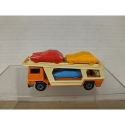 BEDFORD CAR TRANSPORT ORANGE SUPERFAST 11 1:111/apx 1:64 MATCHBOX NO BOX